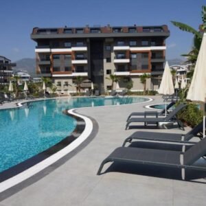 Продаётся меблированный дуплекс 2+1 в Обе, Аланья — комплекс с полной инфраструктурой, 1 км до моря.