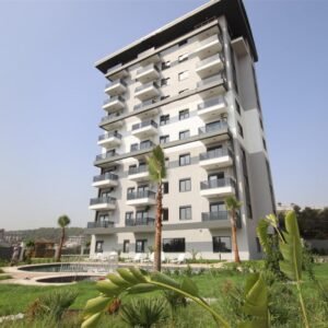 Продаётся новая квартира 1+1 площадью 55 м² в современном жилом комплексе в Авсалларе!