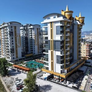 Роскошные апартаменты 2+1 в премиум-комплексе, на первой береговой линии с видом на море, в Махмутларе!