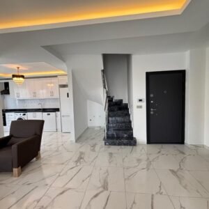 Меблированный дуплекс  2+1 в новом комплексе в Махмутларе, Аланья - с видом на море.