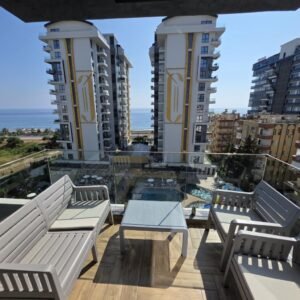 Апартаменты 1+1 в премиум-комплексе, на первой береговой линии, в Махмутларе!