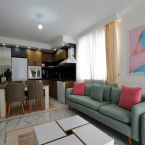 Уютная квартира 1+1 с мебелью в районе Оба, в современном жилом комплексе с богатой инфраструктурой!