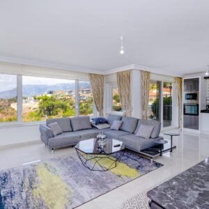 Роскошная квартира 2+1 с видом на море и горы в Каргыджаке.