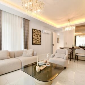 Элитные апартаменты 3+1 с отдельной кухней и люксовой мебелью в районе Оба, Аланья!