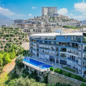 Меблированная квартира 1+1 в Каргыджаке в комплексе с панорамным видом.