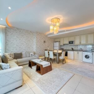 Светлая и уютная квартира 2+1 площадью 110 м² в одном из самых востребованных районов Аланьи — Махмутлар.