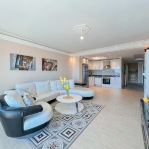 Меблированный дуплекс 3+2 с  в панорамным видом на море и горы!