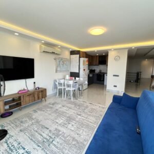 Роскошный меблированный дуплекс 2+1 с видом на море и крепость — район Клеопатра.