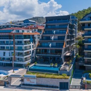 Апартаменты 2+1 под гражданство, с видом на море в премиум-комплексе, Каргыджак, Аланья.