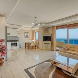 Меблированная квартира 2+1 с видом на море в Махмутларе, Алания!