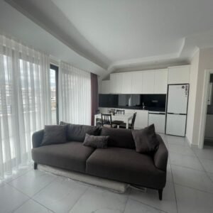 Просторный дуплекс 2+1 с видом на море в Тосмуре, Аланья.