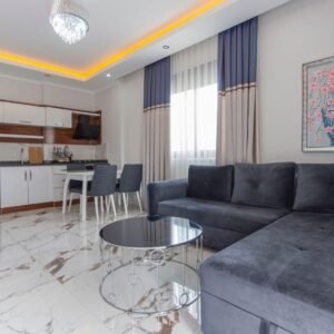 Квартира 1+1 в Махмутларе — 800 м до моря, комплекс с инфраструктурой.