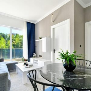 Новая меблированная квартира 1+1 площадью в современном жилом комплексе, в Авсалларе!